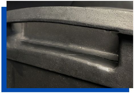 Transport case has secure handles on each side
